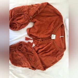 Free People crop top bohemian style